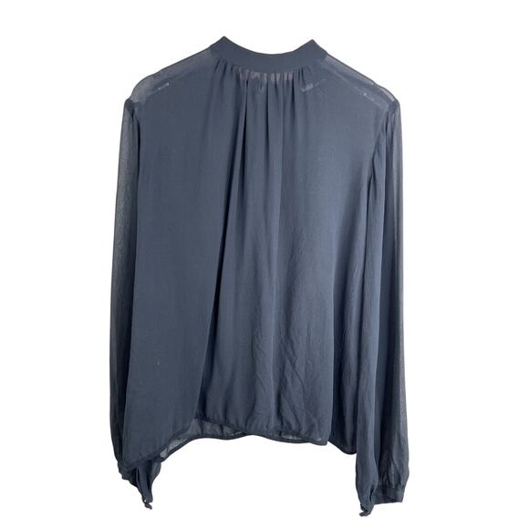 Greylin Blouse S Sheer Classy Classic Preppy Capsule Quiet Luxury‎ Career Work - Picture 1 of 13